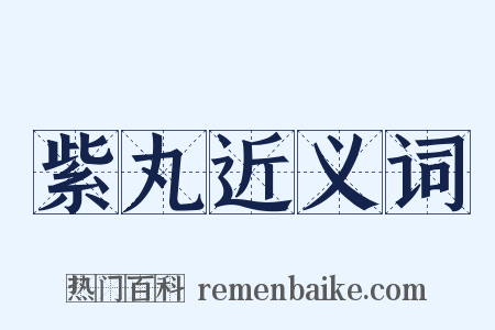 紫丸近义词是什么意思的图片